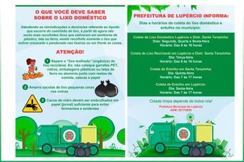 Lixo: Prefeitura de Lupércio lança campanha para conscientizar cidadão